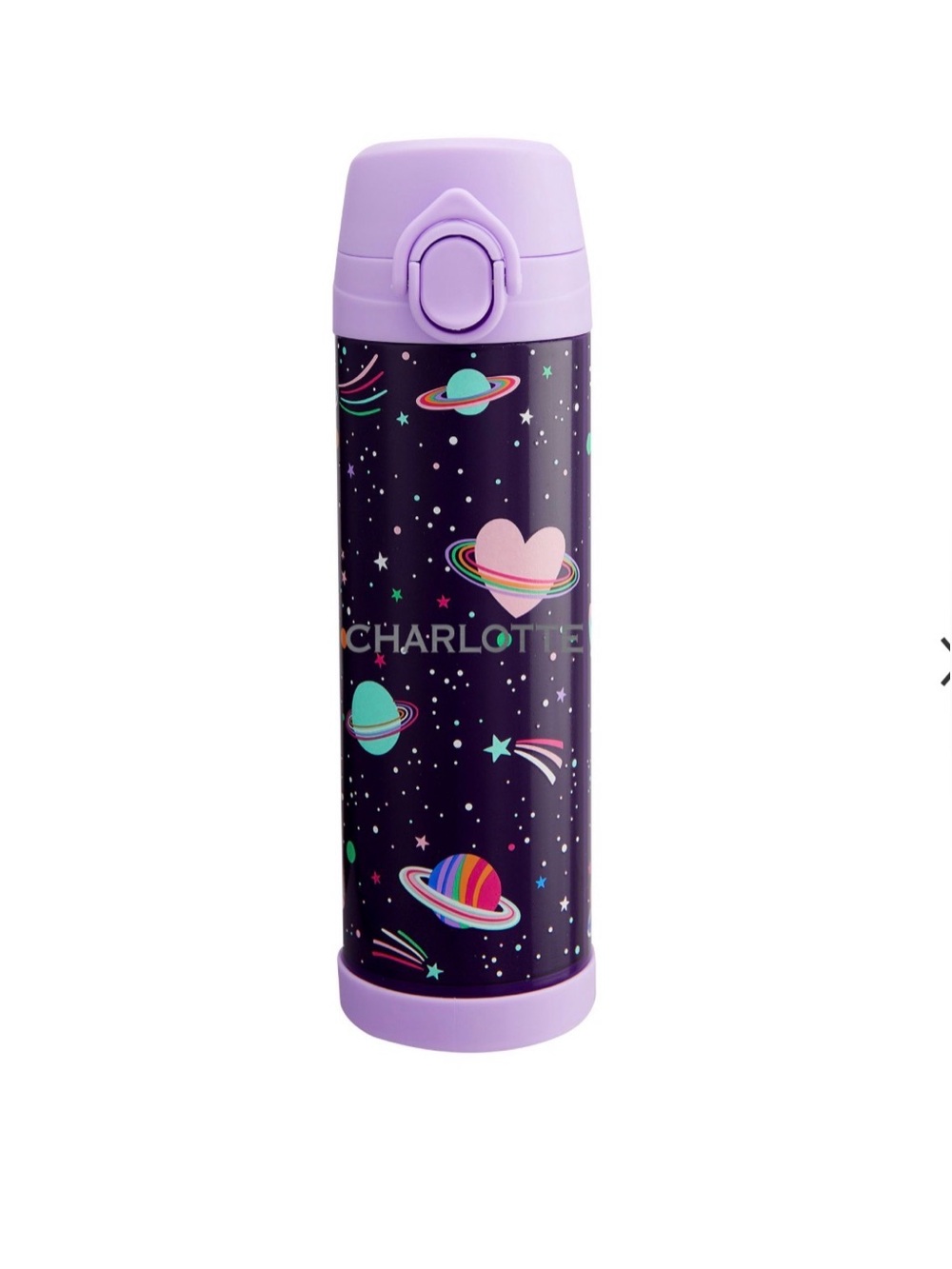 Pottery Barn Kids Rainbow Heart Galaxy Glow-in-the-Dark Mackenzie Water Bottle